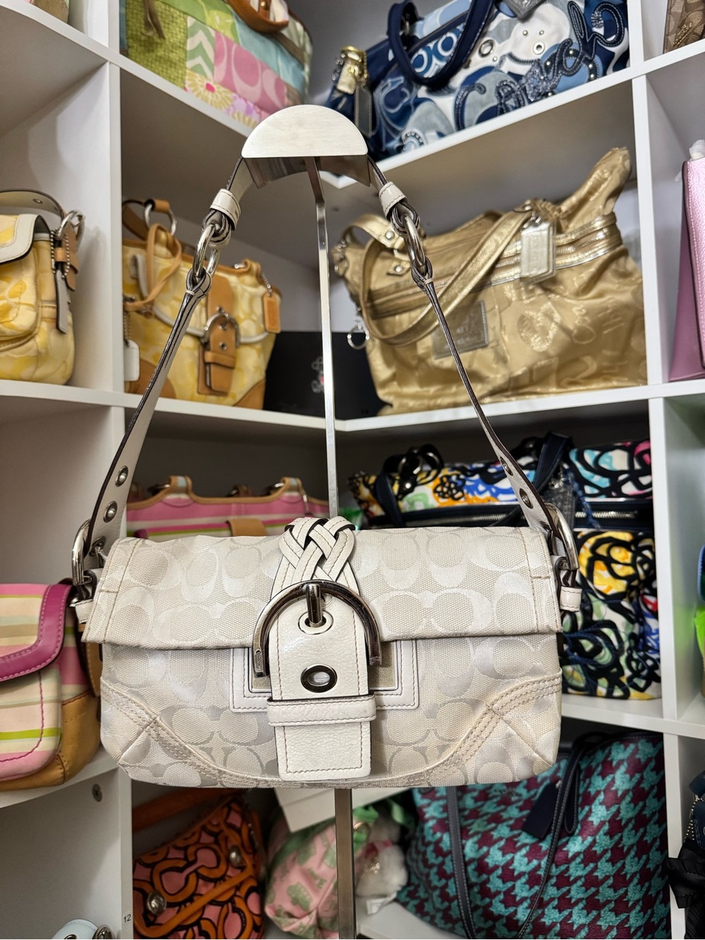 Coach SoHo Braided Buckle Shoulder Bag